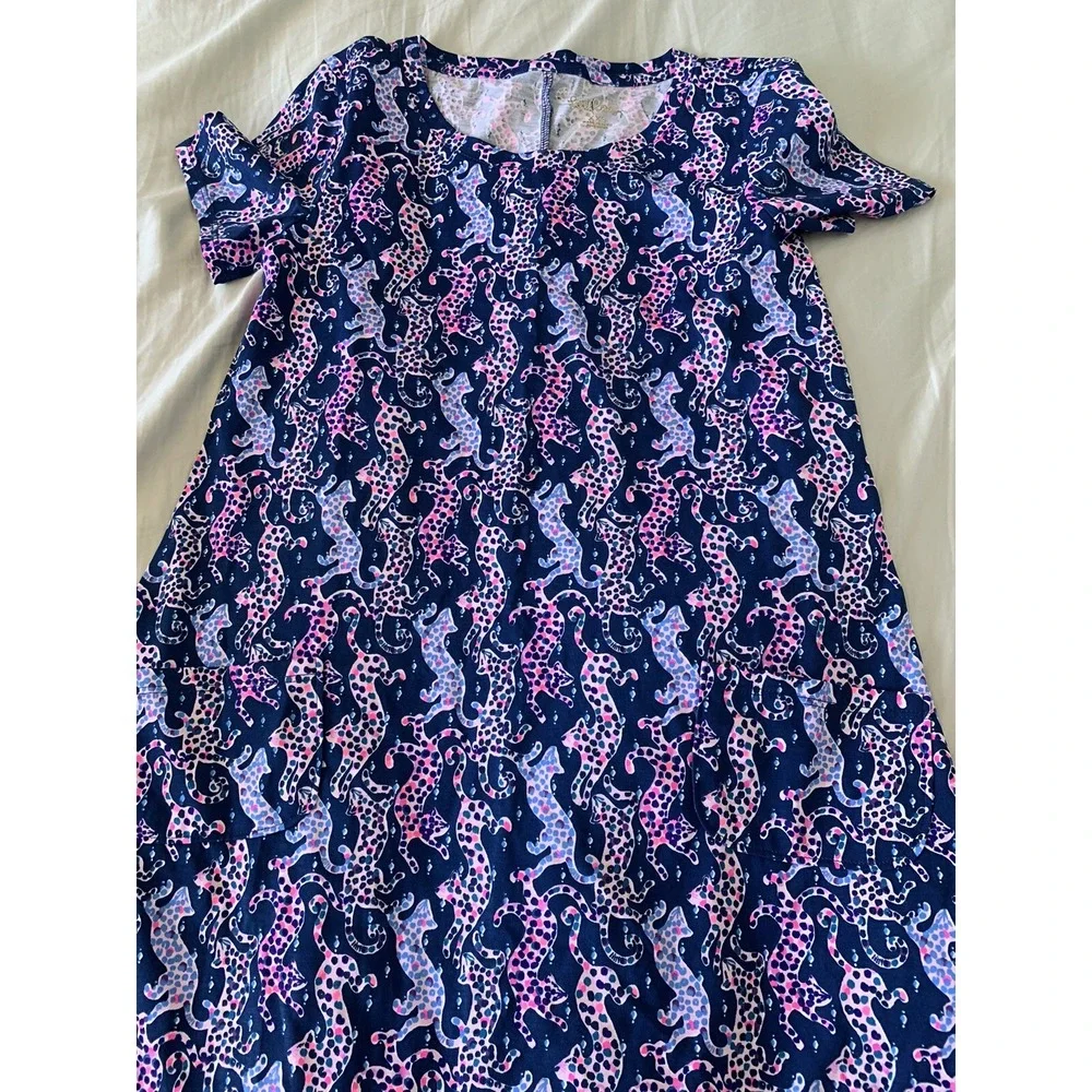 Lilly Pulitzer XX Small  Jodee Dress Oyster Bay Navy On The Catwalk